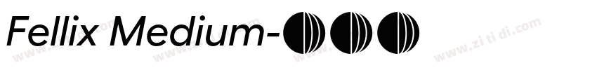 Fellix Medium字体转换